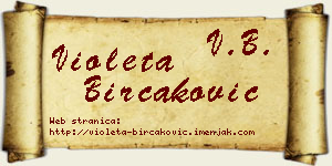 Violeta Birčaković vizit kartica